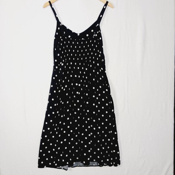 Old Navy, Black & White Polka Dot Sundress, Spaghetti Strap, Pockets, Large - Picture 7 of 15